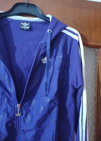 Kadın Kapüşonlu Mavi Spor Ceket - Görsel 3