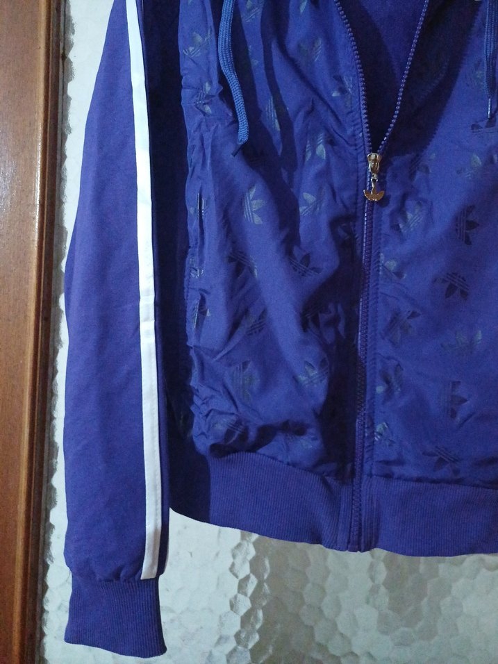 Kadın Kapüşonlu Mavi Spor Ceket - Görsel 5