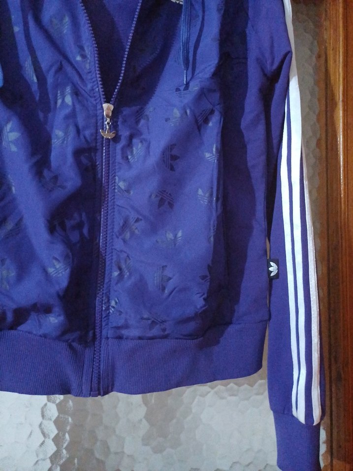 Kadın Kapüşonlu Mavi Spor Ceket - Görsel 4