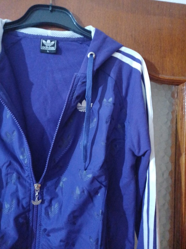 Kadın Kapüşonlu Mavi Spor Ceket - Görsel 3