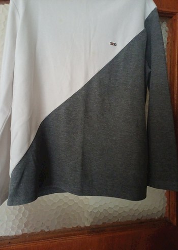 Gri kadin Pamuklu Uzun Kollu Sweatshirt - Görsel 5