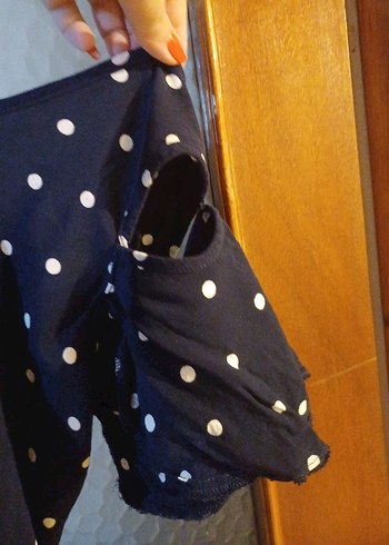 Lacivert Puantiyeli Tulum - Görsel 5