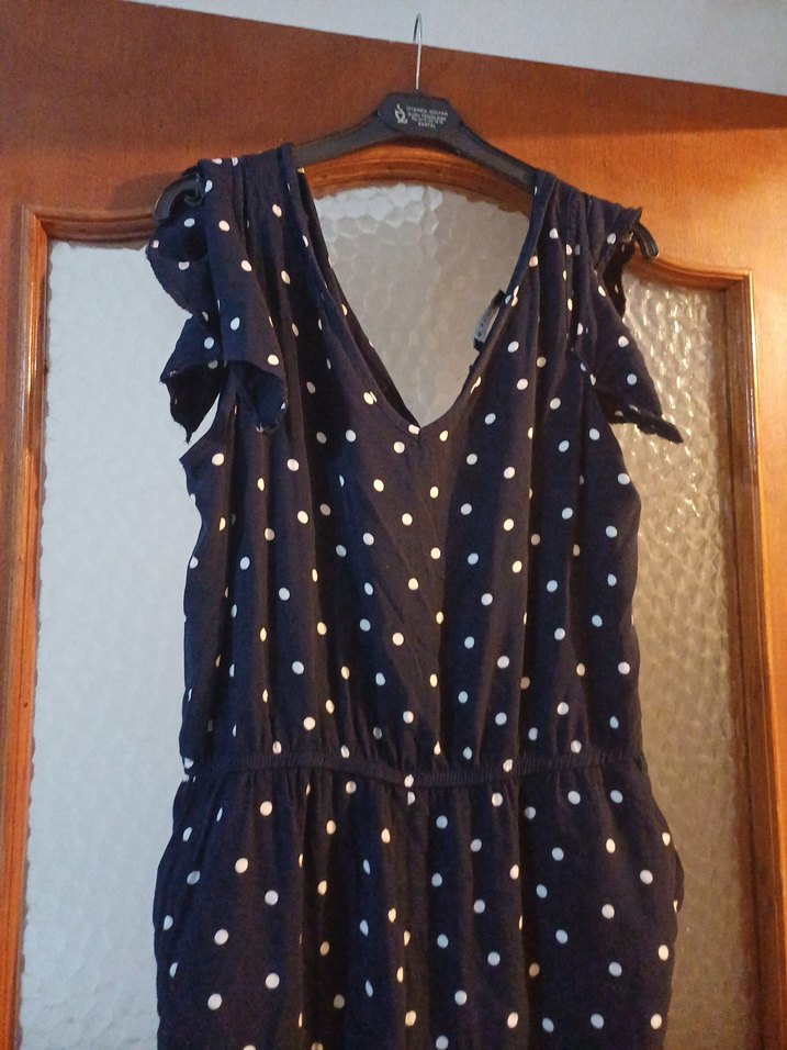 Lacivert Puantiyeli Tulum - Görsel 2