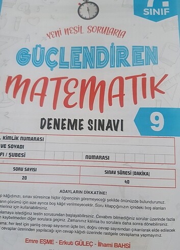  Beden 7. Sınıf deneme 