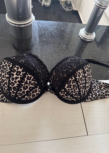 38 Beden kahverengi Renk Leopar Desenli Kahverengi Göğüs Korse ve Tanga