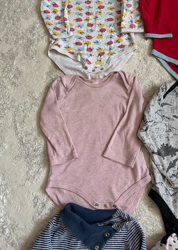 Gri Uzun Kollu Pamuklu Bebek Body - Görsel 4