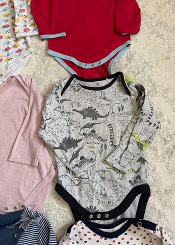 Gri Uzun Kollu Pamuklu Bebek Body - Görsel 5