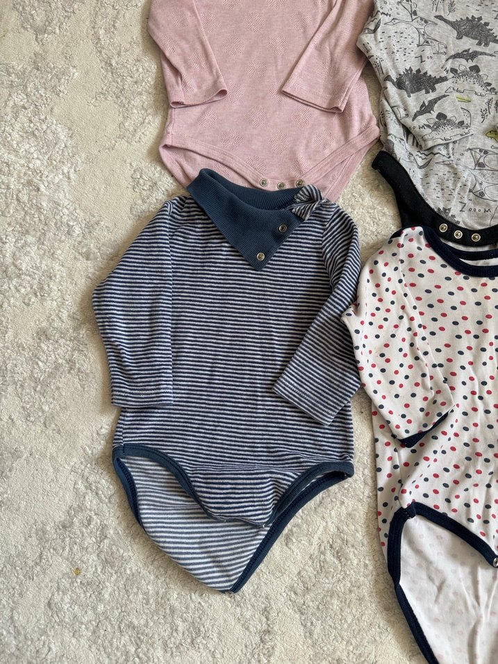 Gri Uzun Kollu Pamuklu Bebek Body - Görsel 3