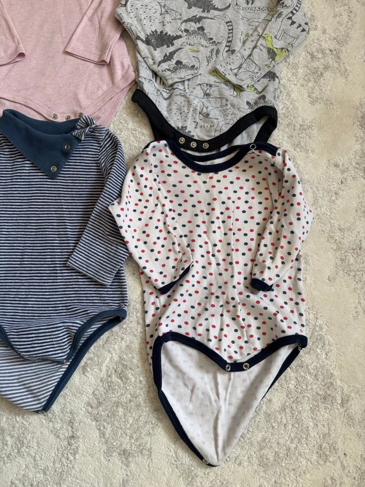 Gri Uzun Kollu Pamuklu Bebek Body - Görsel 2