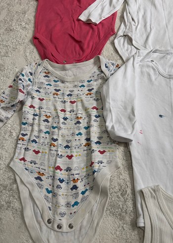 Bebek Erkek Pamuklu Uzun Kollu Beyaz Body - Görsel 3