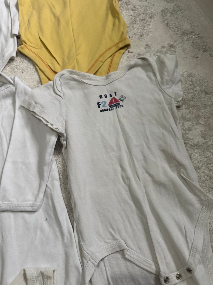 Bebek Erkek Pamuklu Uzun Kollu Beyaz Body - Görsel 5