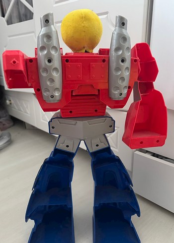  Sarı Emoji Başlı Renkli Robot Figür