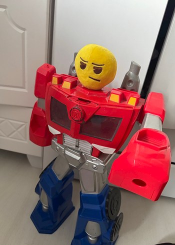  Beden Renk Sarı Emoji Başlı Renkli Robot Figür