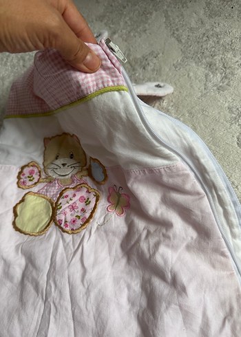 Kız Bebek Nakışlı Pembe Uyku Tulumu - Görsel 8