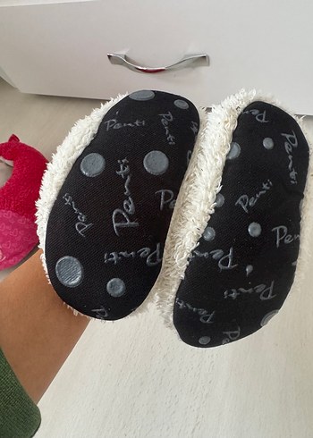 Kız Çocuk Nakışlı Sıcak Terlik - Görsel 7