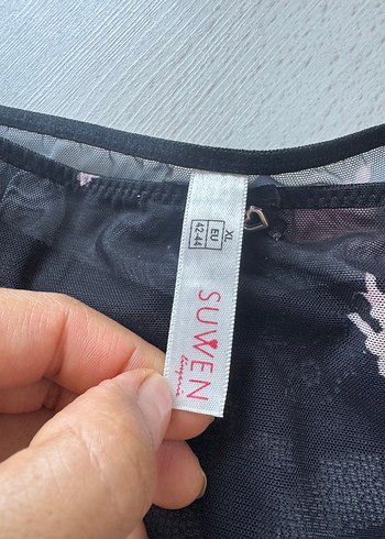44 Beden siyah Renk Siyah Çiçekli Mini Dantelli Kadın Külot süwen marka
