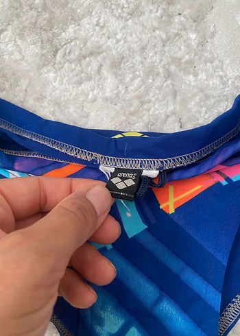 Diğer Erkek Çocuk Desenli ve Düz Mavi Mayo