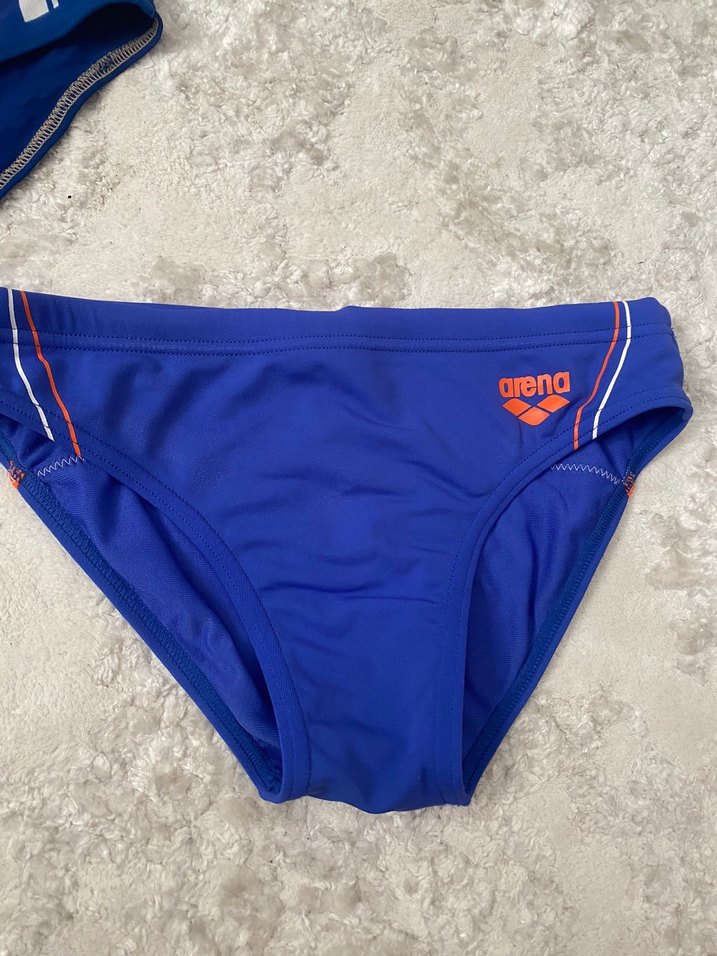 Erkek Çocuk Desenli ve Düz Mavi Mayo - Görsel 3