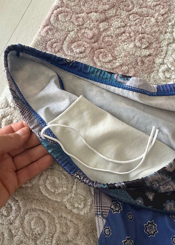 Bohem Tarzı Mavi Desenli Bikini Altı erkek için - Görsel 4