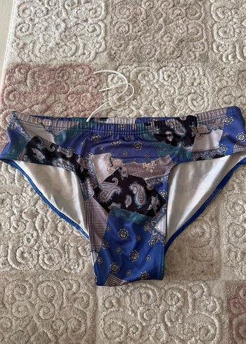 Bohem Tarzı Mavi Desenli Bikini Altı erkek için - Görsel 2