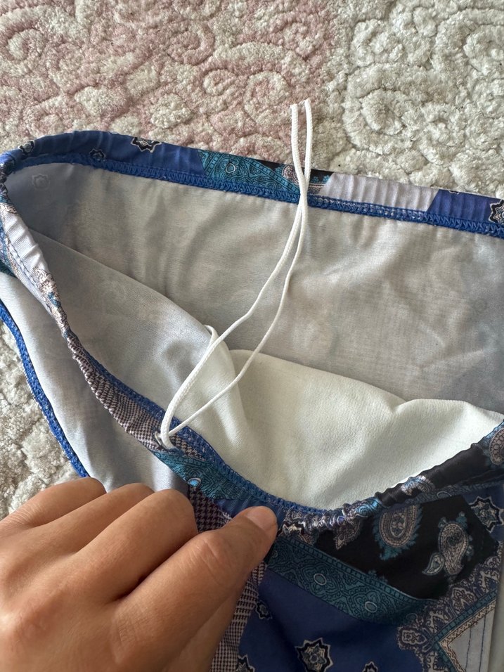 Bohem Tarzı Mavi Desenli Bikini Altı erkek için - Görsel 3