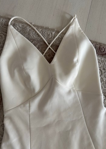 V Yaka Kolsuz Mini abiye - Görsel 4