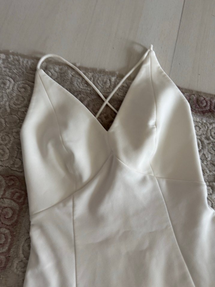 V Yaka Kolsuz Mini abiye - Görsel 3