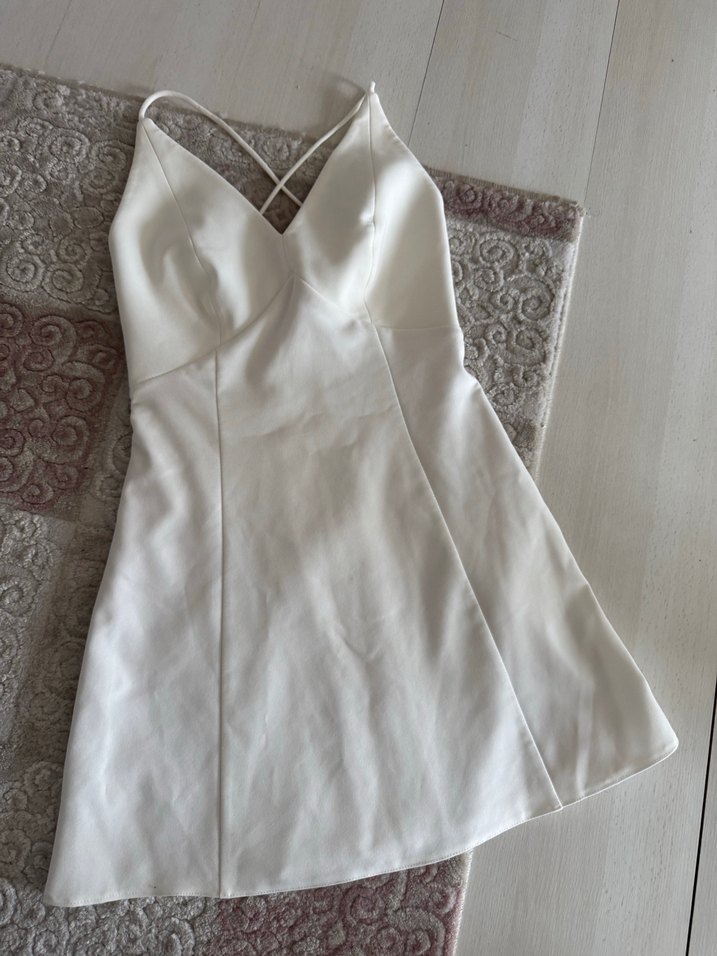 V Yaka Kolsuz Mini abiye - Görsel 2