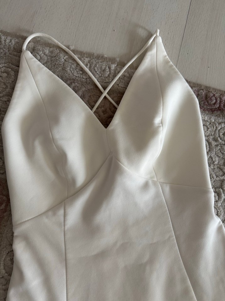 V Yaka Kolsuz Mini abiye - Görsel 4