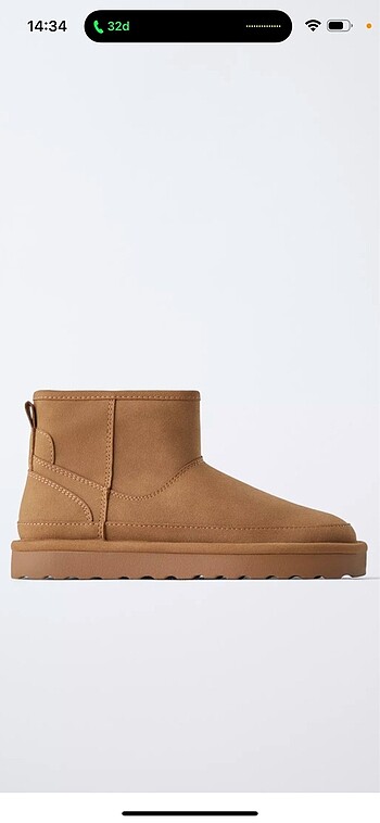 36 Beden Zara Ugg yepyeni 36 no 2-3 kez giyildi sorunsuz #zara #ugg