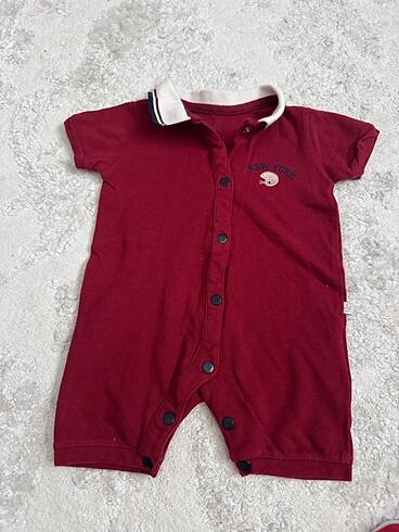 3 Ay Beden bordo Renk 3-6 ay tulum ve tshrt yepyeni