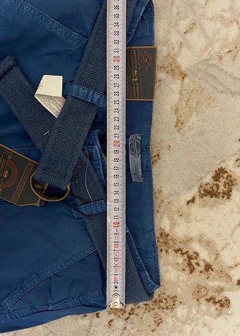 30 Beden Lacivert Kemerli Erkek Denim Şort