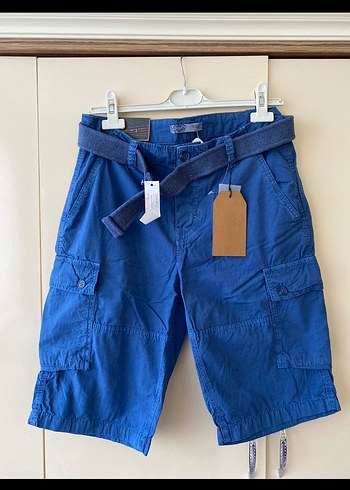 LC Waikiki Lacivert Kemerli Erkek Denim Şort