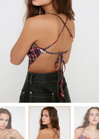 Bohem Çok Renkli Straplez Mini Büstiyer - Görsel 2