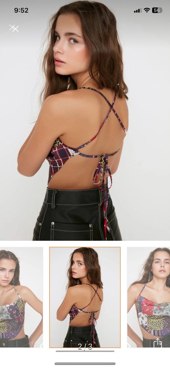 Bohem Çok Renkli Straplez Mini Büstiyer - Görsel 2