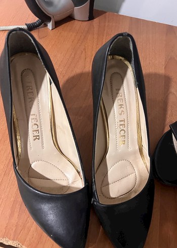 Siyah Tokalı Stiletto Topuklu Kadın Ayakkabı - Görsel 4