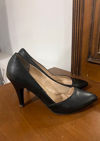 Siyah Tokalı Stiletto Topuklu Kadın Ayakkabı - Görsel 7