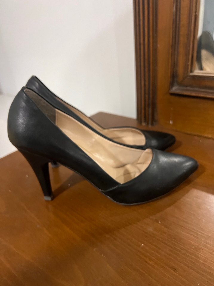 Siyah Tokalı Stiletto Topuklu Kadın Ayakkabı - Görsel 5