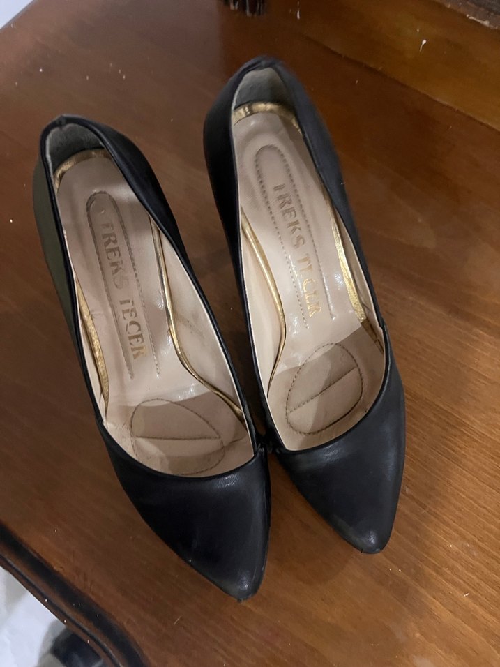 Siyah Tokalı Stiletto Topuklu Kadın Ayakkabı - Görsel 3