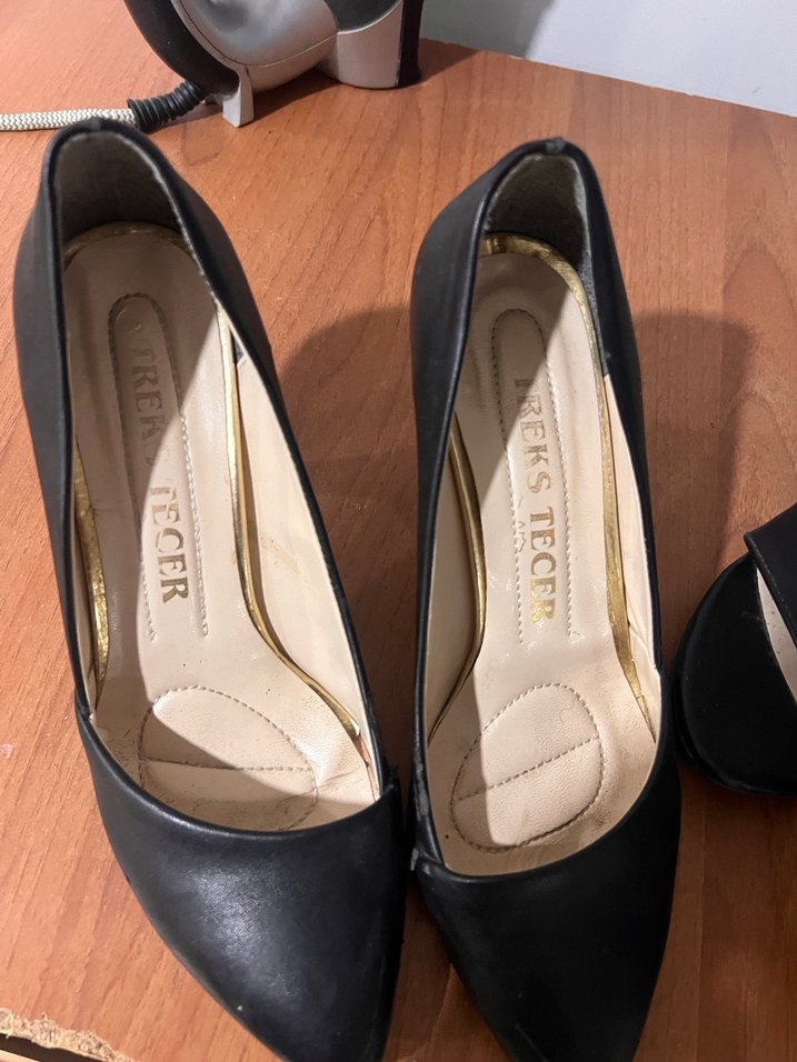 Siyah Tokalı Stiletto Topuklu Kadın Ayakkabı - Görsel 4