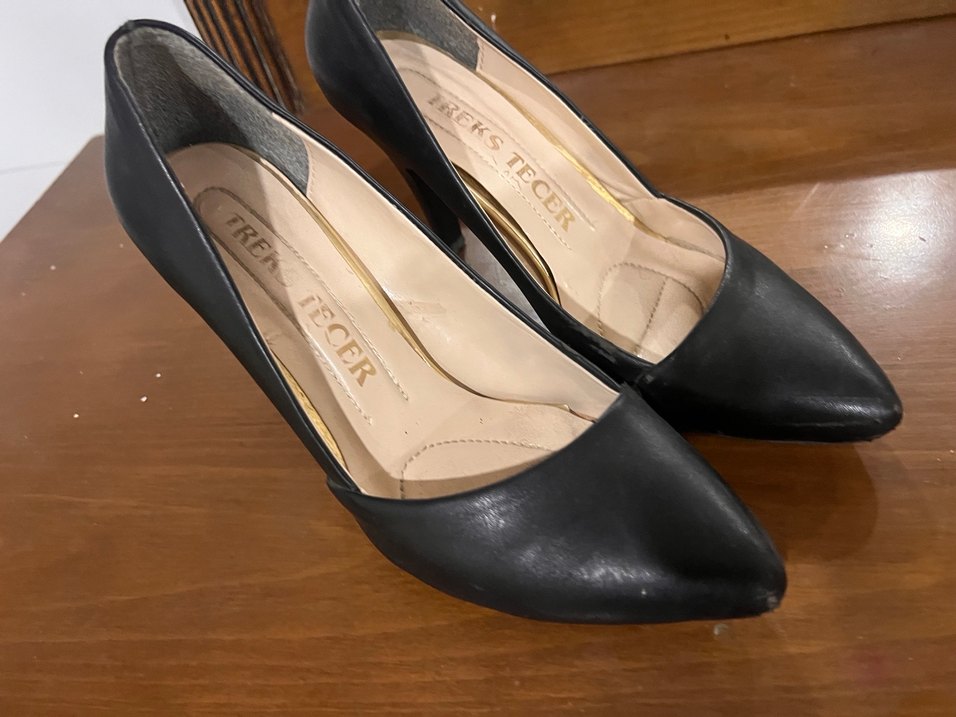 Siyah Tokalı Stiletto Topuklu Kadın Ayakkabı - Görsel 2