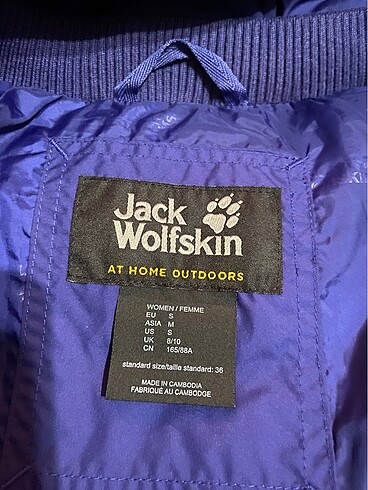 36 Beden lacivert Renk Jack Wolfskin orijinal ürün