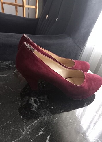 40 Beden Bordo süet topuklu ayakkabı