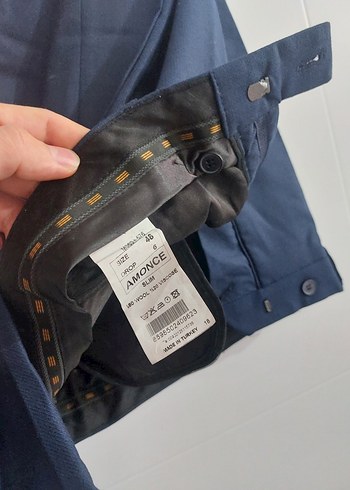 sıfır lacivert kumaş pantolon - Görsel 3