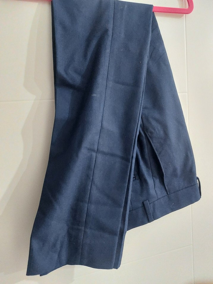 sıfır lacivert kumaş pantolon - Görsel 2