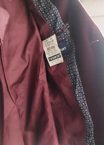 Bordo Düğmeli Erkek Ceket - Görsel 2