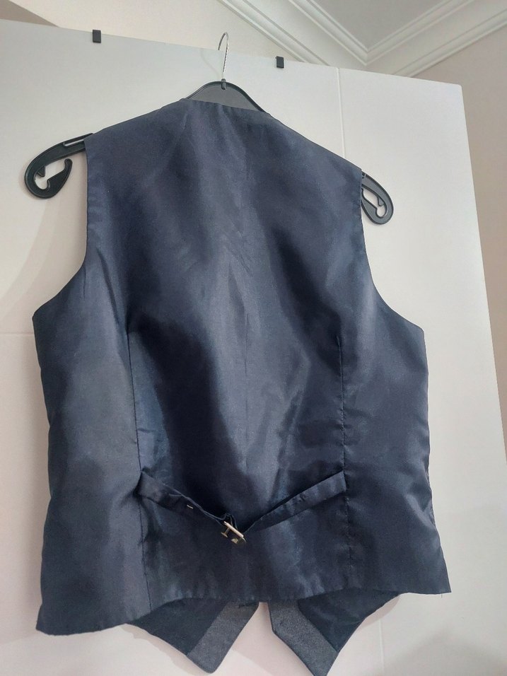 Düğmeli Gri Erkek Yelek - Görsel 3