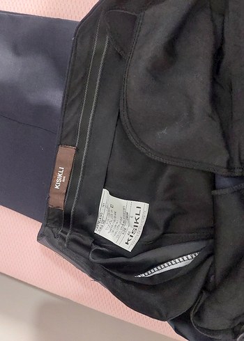 sıfır Düz Siyah kumaş pantolon - Görsel 5