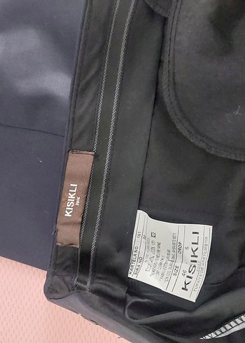 sıfır Düz Siyah kumaş pantolon - Görsel 2