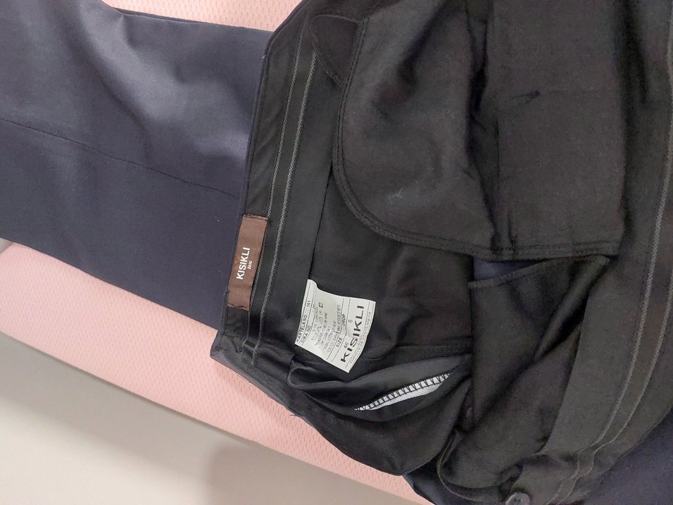 sıfır Düz Siyah kumaş pantolon - Görsel 5